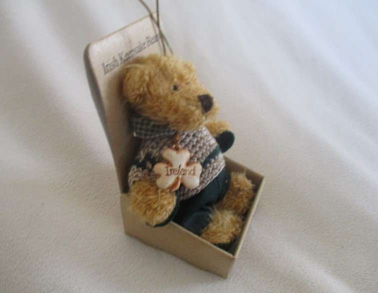 Two adorable, collectable miniature bears - Paddington (Eden) and his Irish friend (Shamrock)