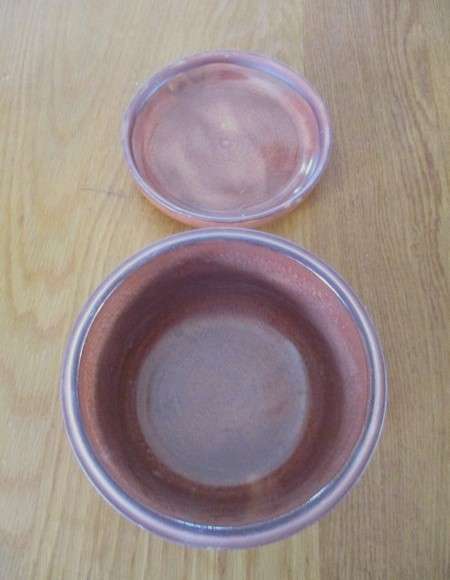 Vintage 1960`s South African Liebermann pottery dish with lid.