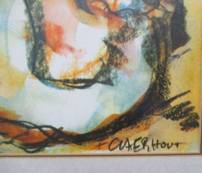 Frans Claerhout - Sunflower Child - large quality print framed in wood