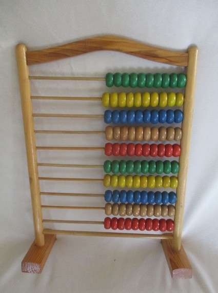 Good quality, large wooden Abacus with 100 counters