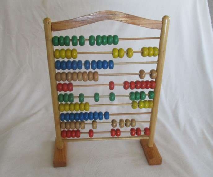 Good quality, large wooden Abacus with 100 counters