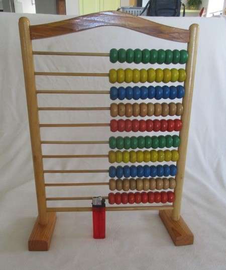 Good quality, large wooden Abacus with 100 counters
