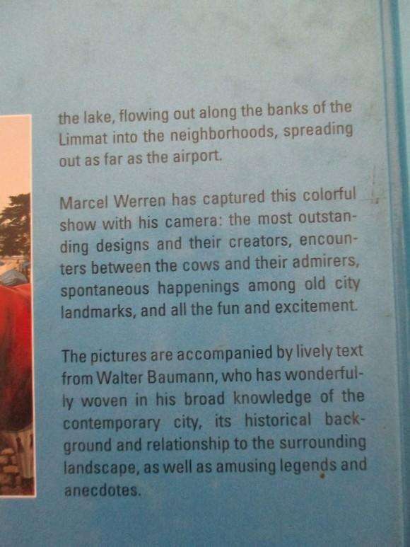 For Cow Parade collectors - an interesting book on Zurich's Cow Parade