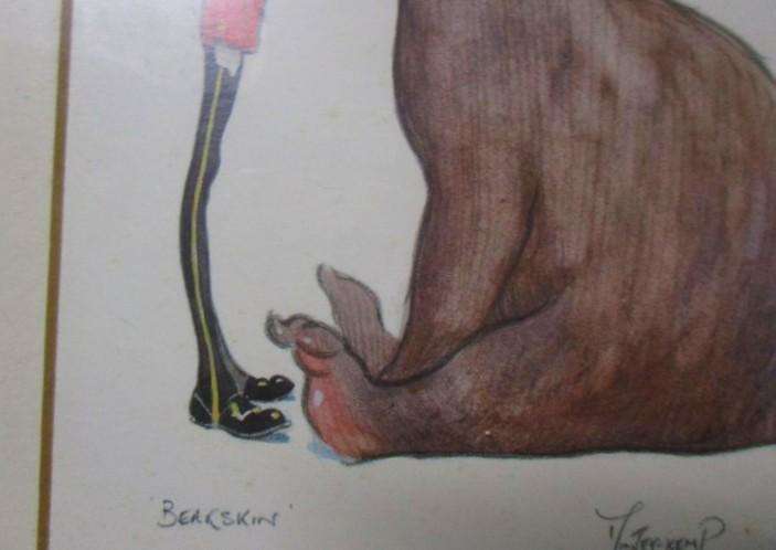 The most charming, winsome framed print - "bearskin" by artist Claire Minter-Kemp, Bristol