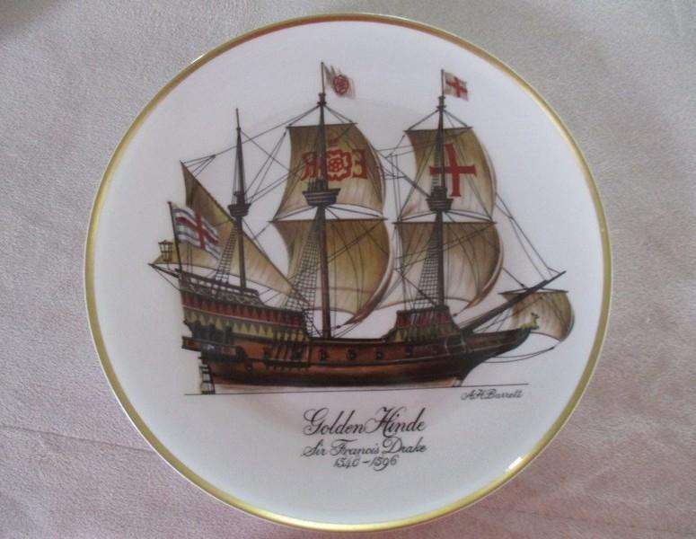 Tall ships - seven limited edition Huguenot Royal Heritage plates