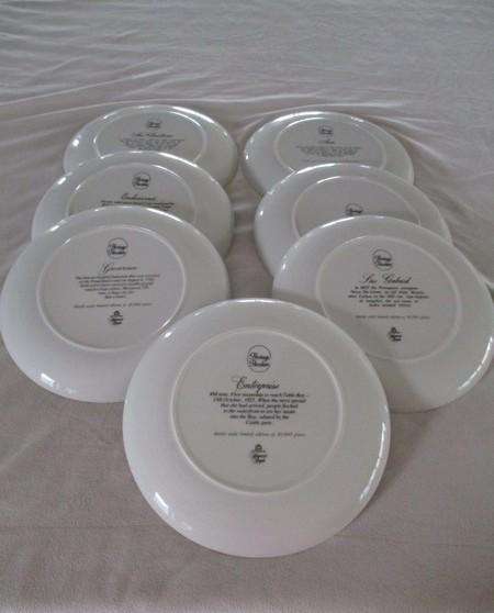 Tall ships - seven limited edition Huguenot Royal Heritage plates