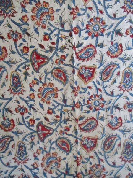 A beautiful vintage square hand blocked (natural dyed) Meshkat Iranian Ghalamkar cloth -signed