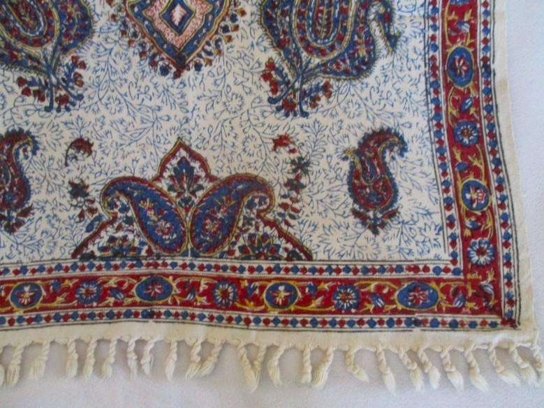 Stunning hand blocked (natural dyed) Iranian Ghalamkar runner with vibrant colours - 100mm x 530mm