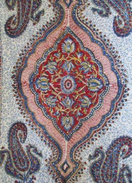 Stunning hand blocked (natural dyed) Iranian Ghalamkar runner with vibrant colours - 100mm x 530mm