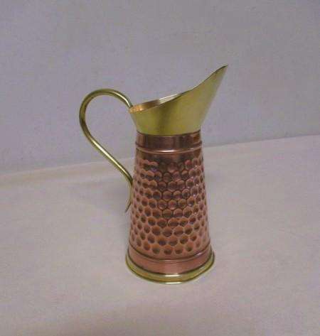 Vintage beaten copper and brass pitcher/jug made in England