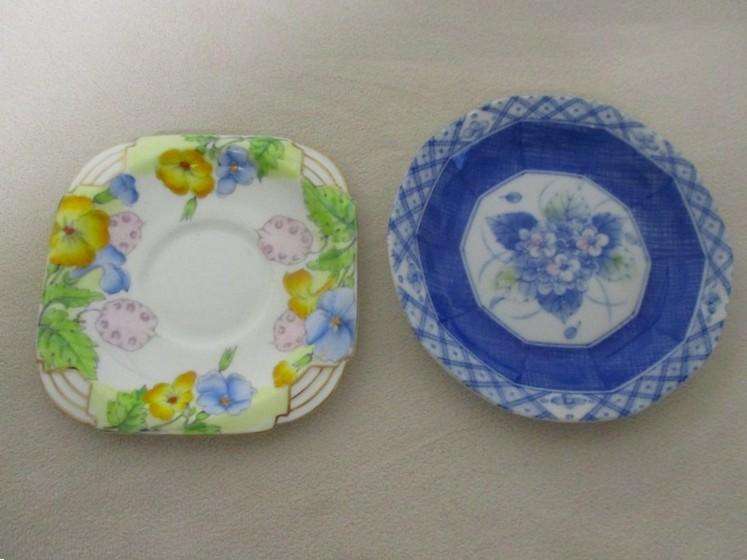 Batch of seven collectable pin dishes and saucers incl. Royal Albert, Foley, Imari, Paragon etc.