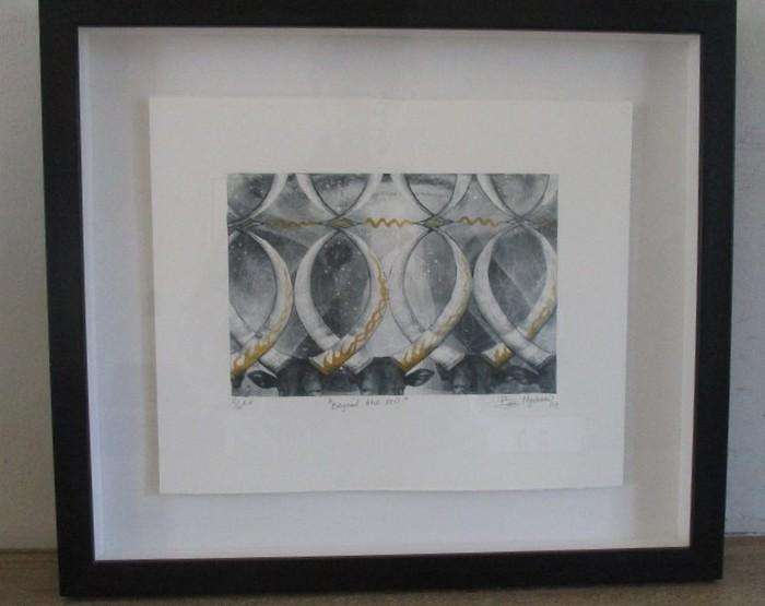 "Beyond the Veil" - limited no.2 of 10 by Ben Ngobeni - original signature in pencil - framed