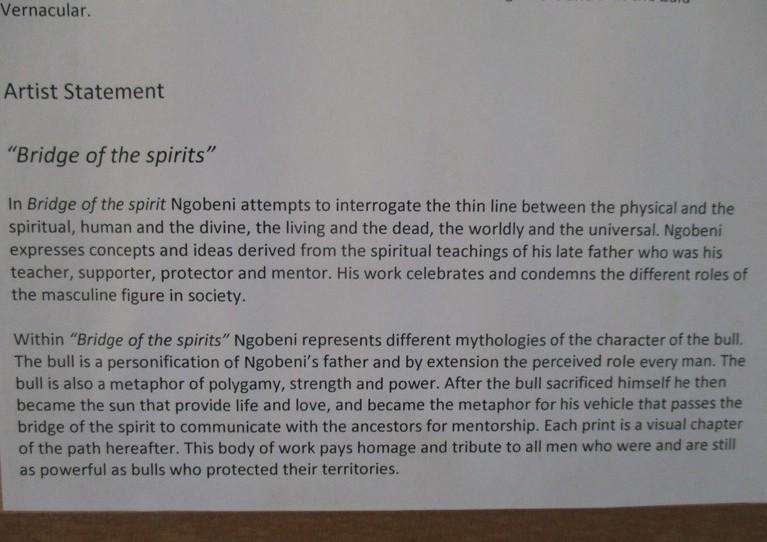 "Beyond the Veil" - limited no.2 of 10 by Ben Ngobeni - original signature in pencil - framed