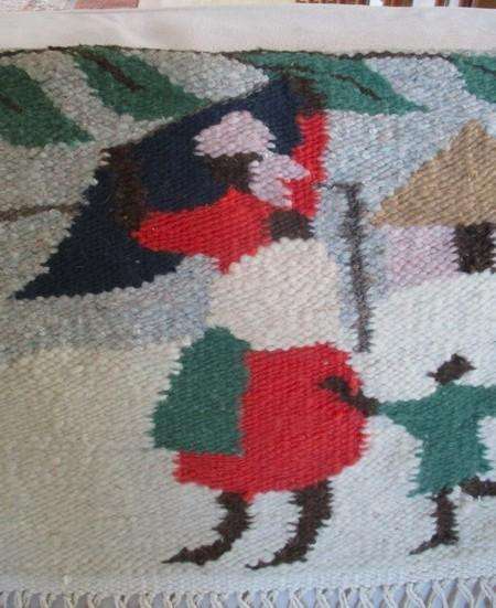 African woven wall hanging