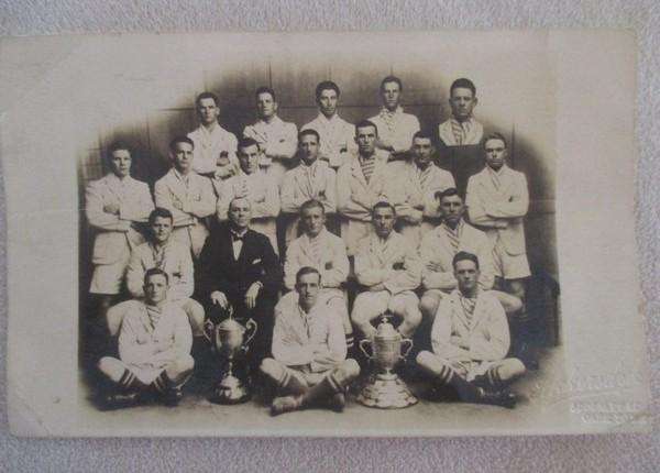 Rare! Antique 1919 photo postcards Ikey (UCT) rugby team- very first match between Ikeys & Maties