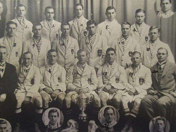 Rare! Antique 1919 photo postcards Ikey (UCT) rugby team- very first match between Ikeys & Maties