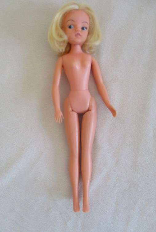 A vintage and unusual 1960's Sindy doll with numbers under hair