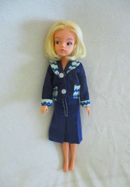 A vintage and unusual 1960's Sindy doll with numbers under hair
