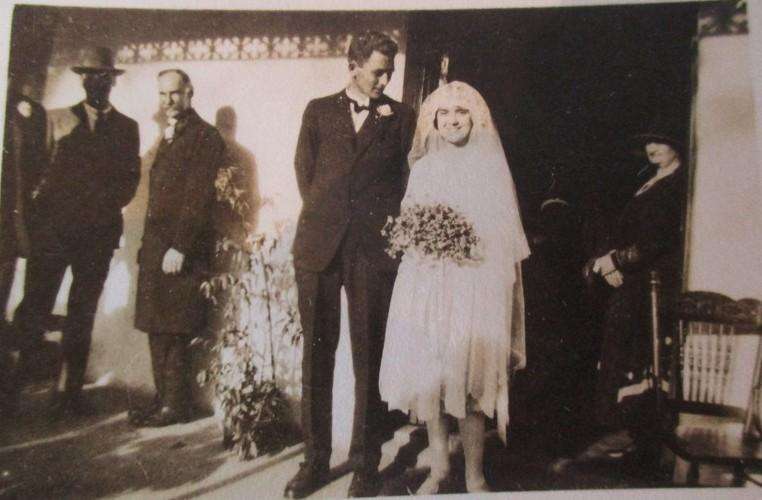 Nostalgic ephemera nearly 100 years old- a wedding in 1927 - photos, telegrams, post card and a will