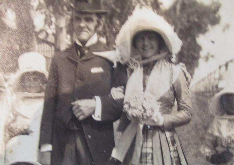 Nostalgic ephemera nearly 100 years old- a wedding in 1927 - photos, telegrams, post card and a will