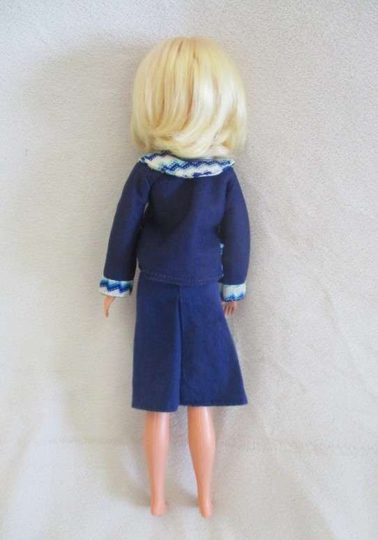 A vintage and unusual 1960's Sindy doll with numbers under hair