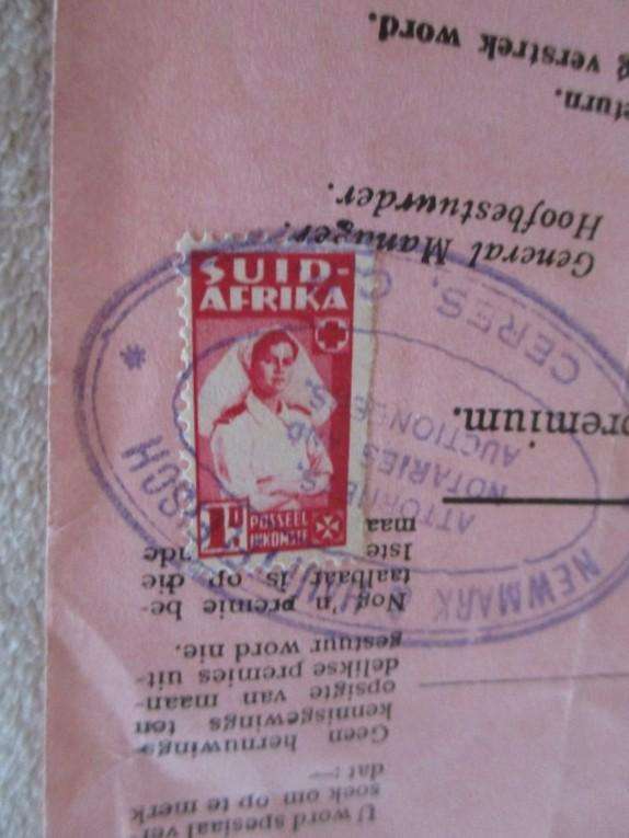 Batch of 22 Assurance company receipts all with Union of South Africa 1d stamps