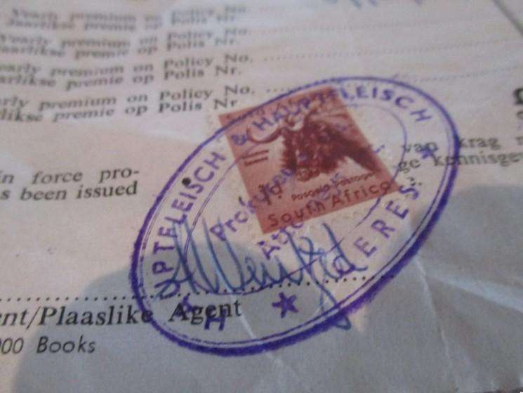 Batch of 22 Assurance company receipts all with Union of South Africa 1d stamps