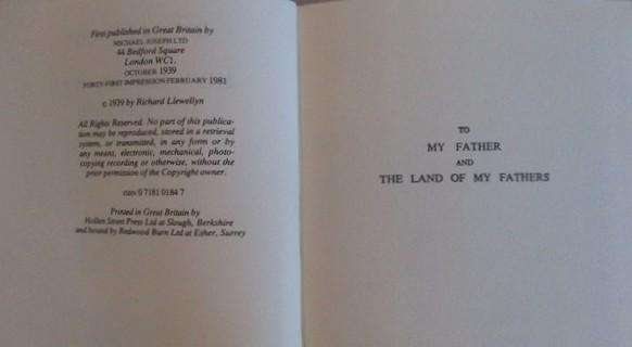 Poignant, lyrical book - How Green was my Valley by Richard Llewellyn