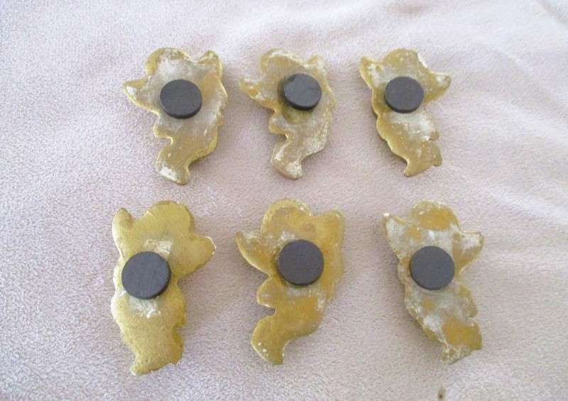 Six adorable and different Cherub fridge magnets