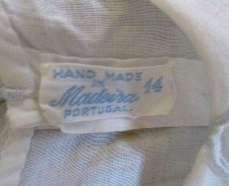 Vintage Madeira hand embroidered and smocked Baby dress for baby/display/or special antique doll