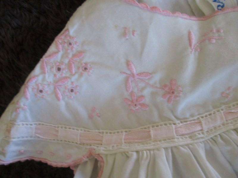 Vintage Madeira hand embroidered Baby dress for baby/display/or special antique doll