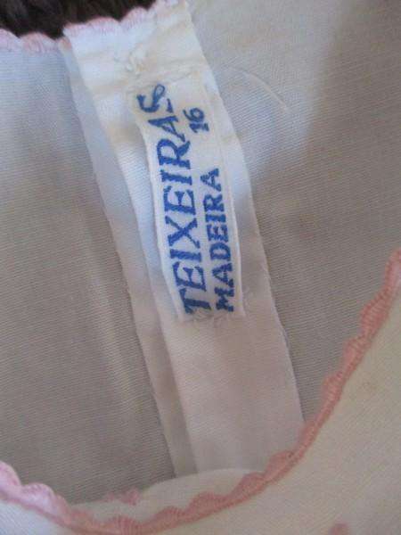 Vintage Madeira hand embroidered Baby dress for baby/display/or special antique doll