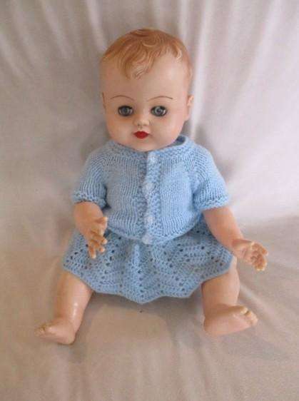Vintage 48cm tall 1957 Ellanee Doll Company doll with jointed knees and elbows