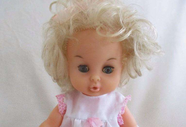 Rare small vintage Prima Baby, Baby Love with soft, curly hair to add to your First Love collection