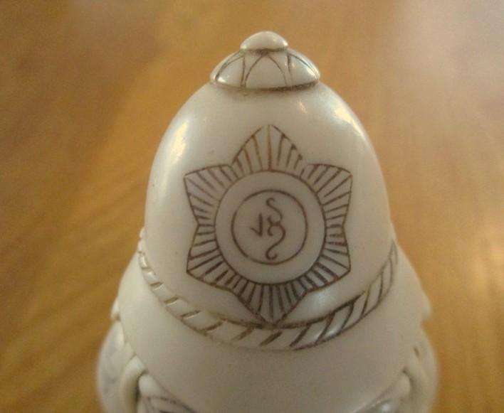 Iconic John Biccard crushed marble figurine - Bobby Bulldog - signed