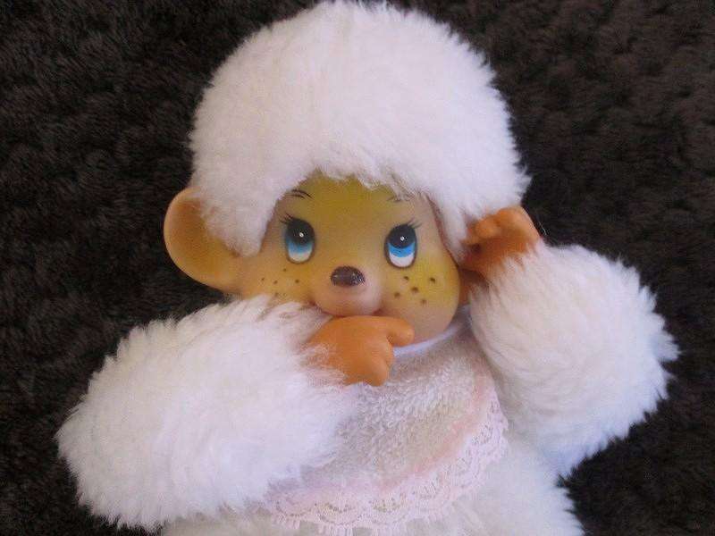 Not often found these days! A vintage white Monchhichi