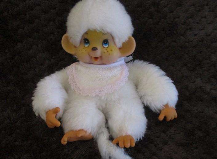 Not often found these days! A vintage white Monchhichi