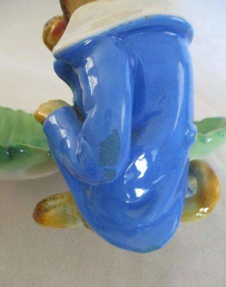 Whimsical vintage Italian highly glazed Majolica candy/nut dish (ignore light reflections on glaze)