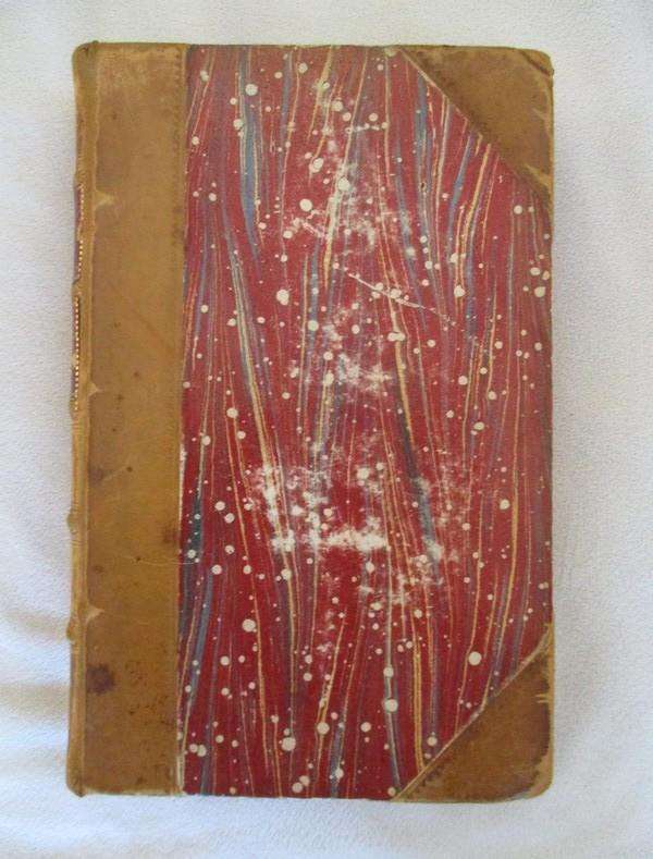1891 - marbled hard cover with leather corners & spine - The Quarterly Report - July to October 1891