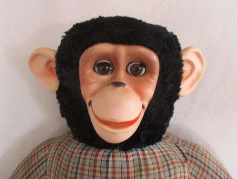 Granny's much loved toy monkey - very large vintage monkey with such cute feet!