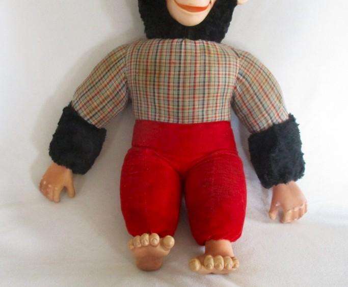 Granny's much loved toy monkey - very large vintage monkey with such cute feet!