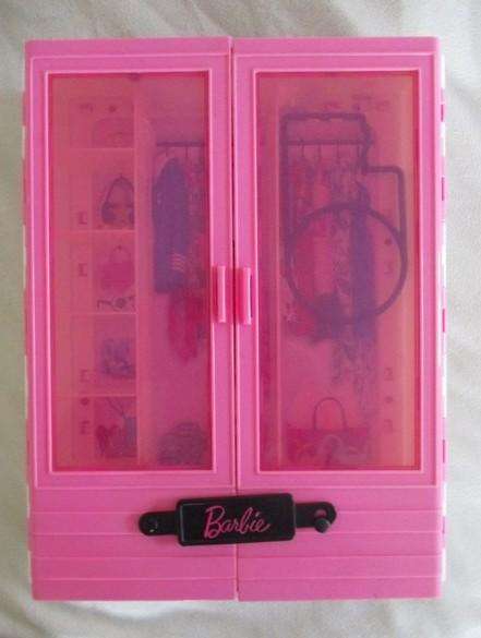 A large genuine Mattel Barbie wardrobe in excellent condition