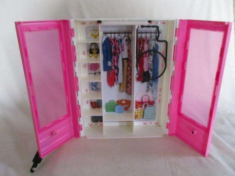 A large genuine Mattel Barbie wardrobe in excellent condition