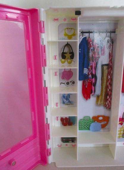 A large genuine Mattel Barbie wardrobe in excellent condition