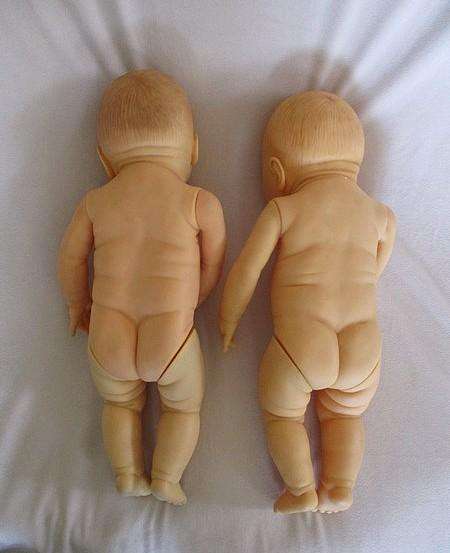 Two large 50cm tall anatomically correct baby dolls (couldn't separate brother and sister!)