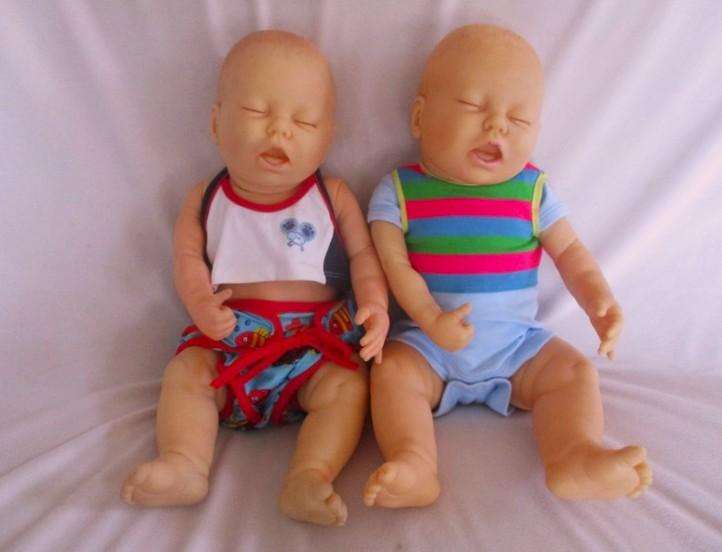 Two large 50cm tall anatomically correct baby dolls (couldn't separate brother and sister!)