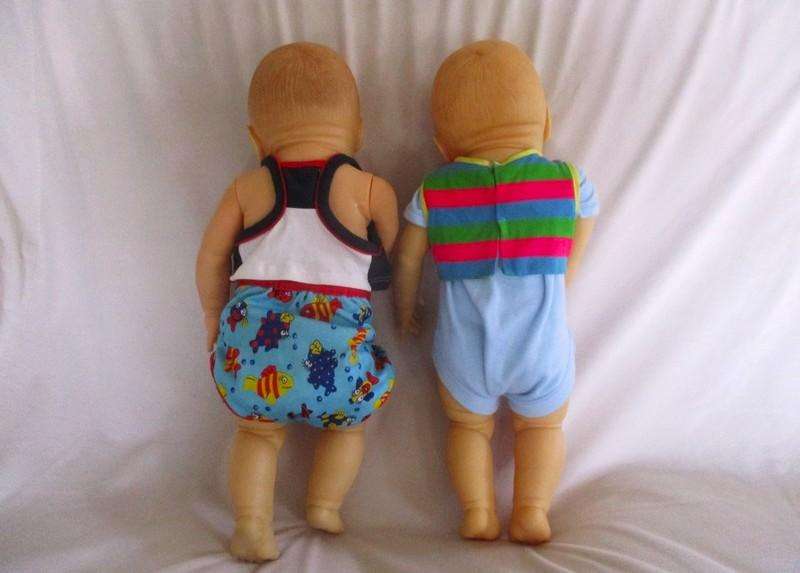 Two large 50cm tall anatomically correct baby dolls (couldn't separate brother and sister!)