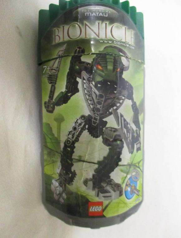 Two sets 2004 Lego Bionicle in original containers - Matau and Nuju
