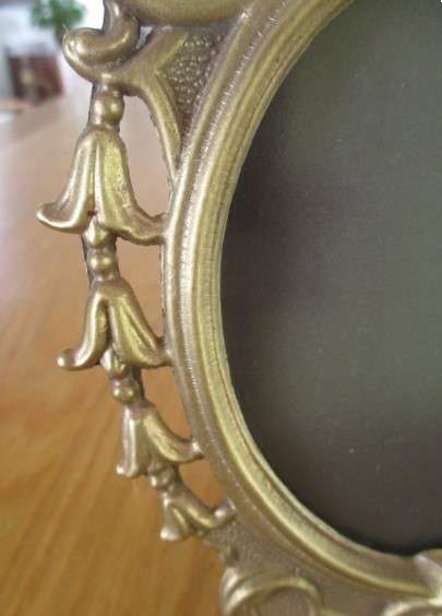 Stunning vintage Art Nouveau solid brass double photo/picture frame