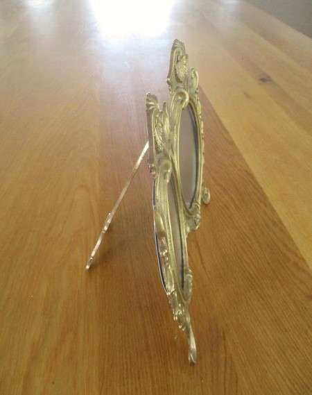 Stunning vintage Art Nouveau solid brass double photo/picture frame